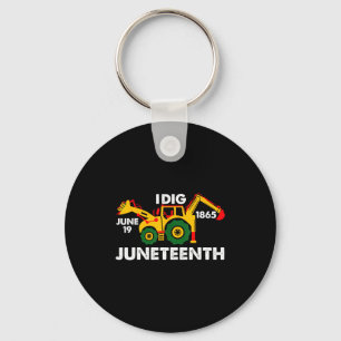 Porte-clés Creuser juneteenth poings tracteur 19ème 1865