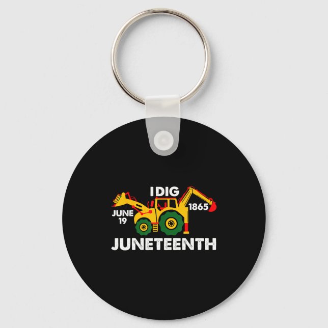 Porte-clés Creuser juneteenth poings tracteur 19ème 1865 (Recto)