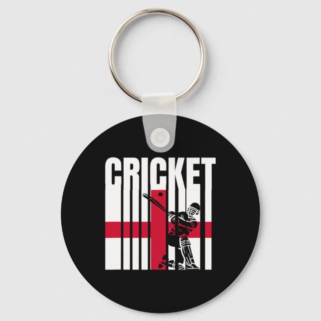 Porte-clés Cricket Player English Flag  (Recto)