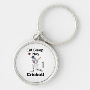 Porte-clés Cricket Sports Manger Dormir Jouer Cricket