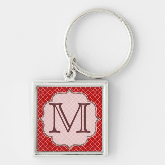 Porte-clés Crimson Red Quarterfoil Latti Monogramme Porte - c (Devant)