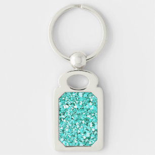 Porte-clés Cristal de Druzy - bleu bleu vert
