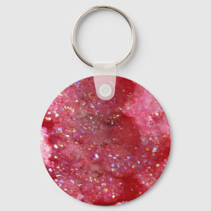 Porte-clés Cristaux de Féeries roses tombants