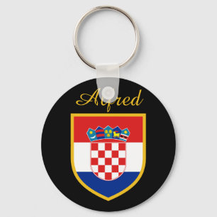 Porte-clés Croatia Flag Personalized