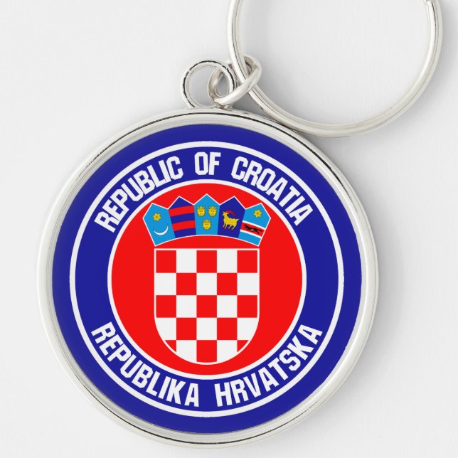 Porte-clés Croatia Round Emblem (Devant)