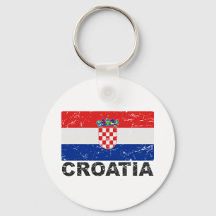 Porte-clés Croatia Vintage Flag