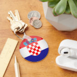 Porte-clés Croatian flag & Croatia, travel, holiday  /sports<br><div class="desc">Keychains: Croatia & Croatian Flag fashion - love my country,  travel,  holiday gifts,  national patriots / sports fans</div>