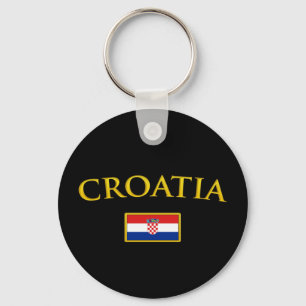 Porte-clés Croatie dorée
