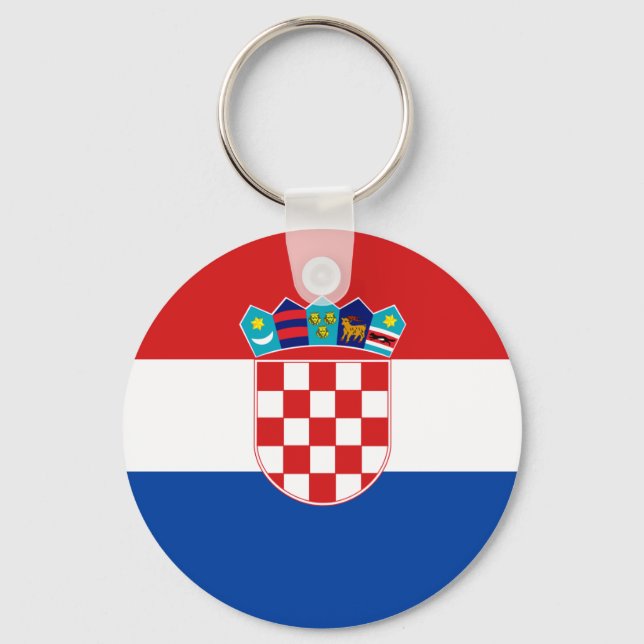 Porte-clés Croatie Drapeau de haute qualité (Recto)