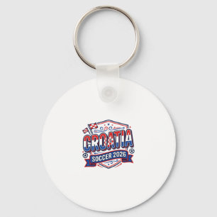 Porte-clés Croatie Football 2026 Football Gras Typographie Pa