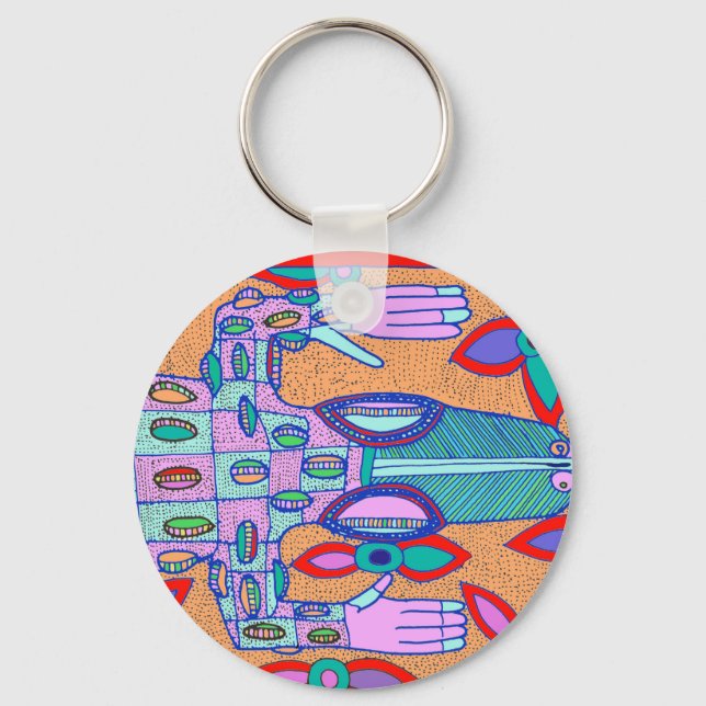 Porte-clés Croc Fainéant de Plage (Recto)