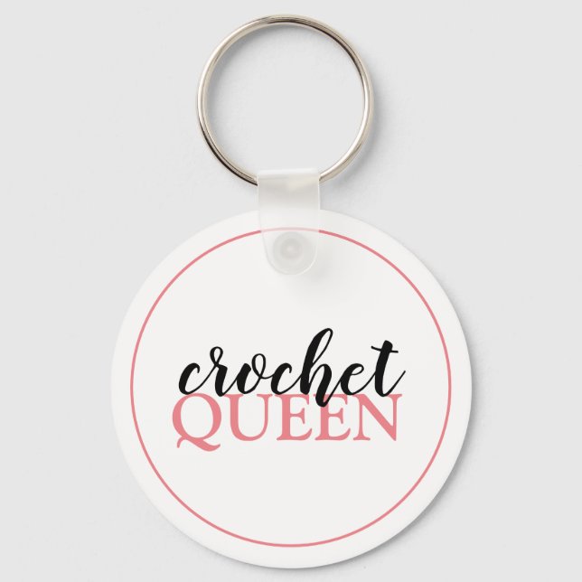 Porte-clés Crochet Queen Script (Recto)