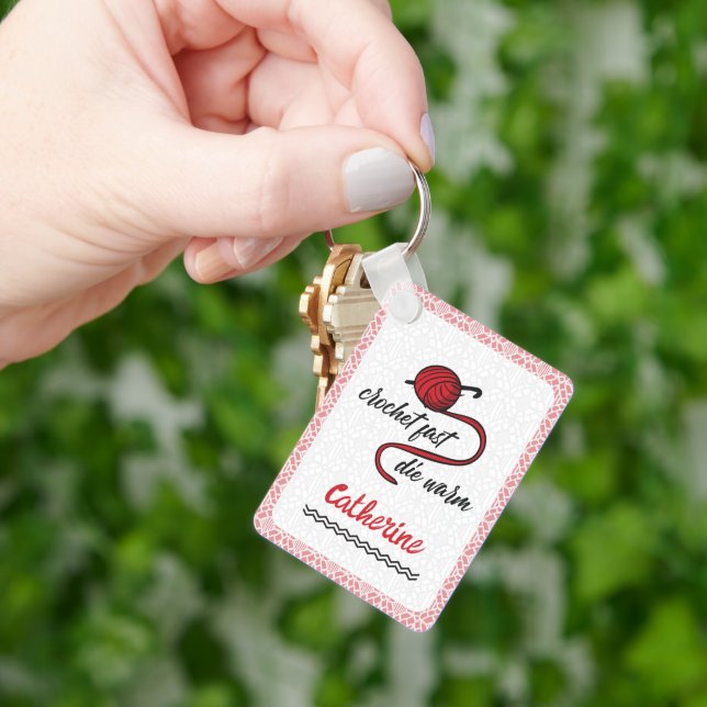 Porte-clés Crochet Rouge Rapide, Mourir Chaud (main)