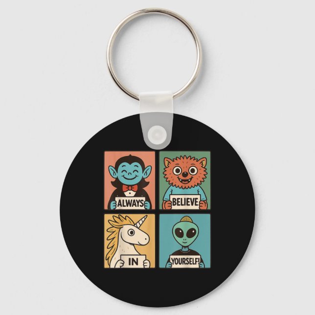 Porte-clés Croire en soi_ Créature adorable et alien  (Recto)
