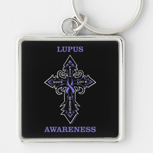 Porte-clés Croisement/Sensibilisation...Lupus (Devant)