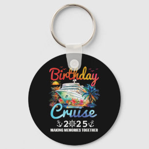 Porte-clés Croisière d'anniversaire 2025 Créer des souvenirs