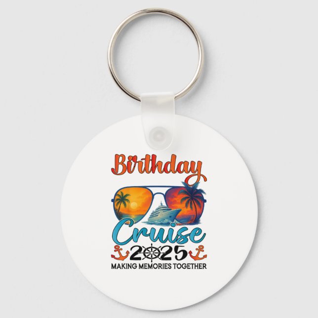 Porte-clés Croisière d'anniversaire 2025 Croisière d'annivers (Recto)