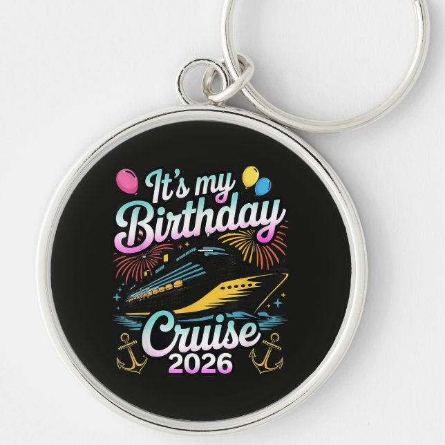 Porte-clés Croisière d'anniversaire 2026 Croisière d'annivers (Devant)