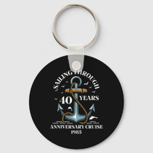 Porte-clés Croisière d'anniversaire de mariage de 40 ans