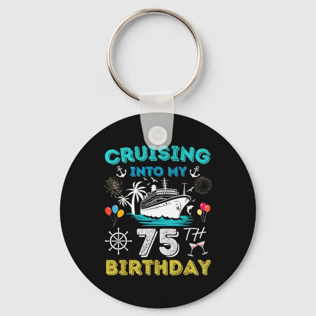 Porte-clés Croisière Dans Mon 75e anniversaire Croisière 75 A (Recto)