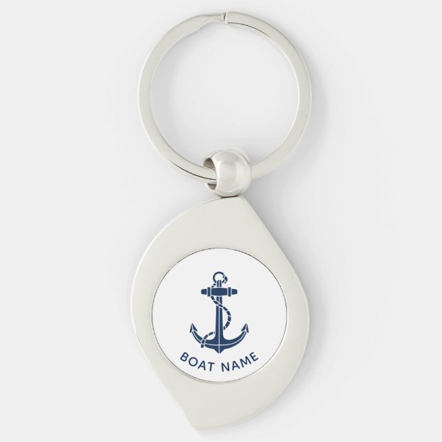 Porte-clés Croisière en bateau à nom personnalisé (Devant)