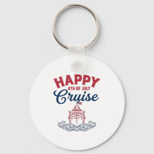 Porte-clés Croisière joyeuse du 4 juillet, conception de navi