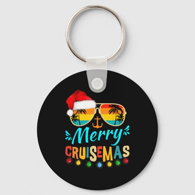 Porte-clés Croisière Joyeuse Noël Père Noël Reindeer (Recto)
