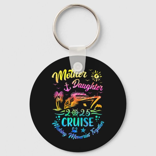 Porte-clés Croisière mère-fille 2025 Maman-fille drôle (Recto)