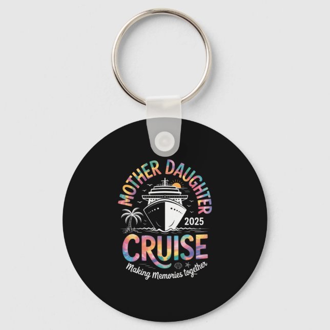 Porte-clés Croisière mère-fille 2025 Vacances Souvenirs de fa (Recto)