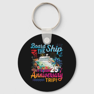 Porte-clés Croisière Navire V 25e Anniversaire de Mariage du