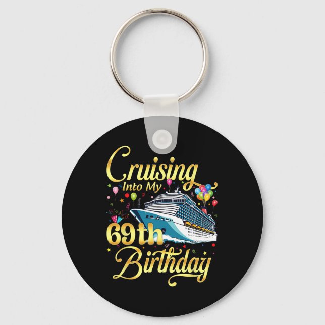 Porte-clés Croisière pour mon 69e anniversaire Croisière 69 a (Recto)