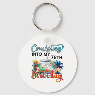 Porte-clés Croisière pour mon 76e anniversaire Croisière Anni