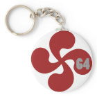 Croix basque rouge 64 Lauburu