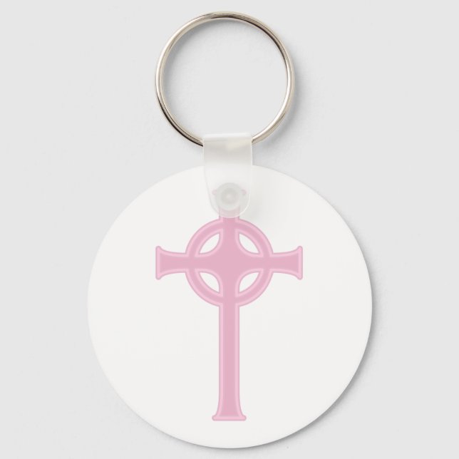 Porte-clés Croix celtique rose (Recto)