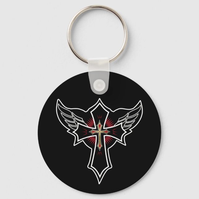 Porte-clés Croix chrétienne (Recto)