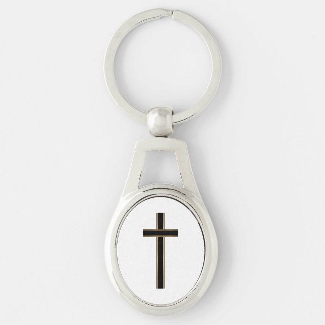 Porte-clés Croix chrétienne (Devant)