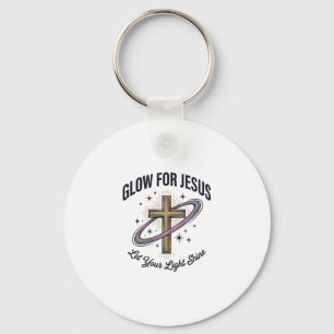 Porte-clés Croix chrétienne Glow for Jesus Vintage Vector