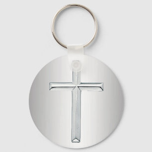 Porte-clés croix d'argent porte - clé
