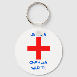 Porte-clés croix de croisé de martel de Charles de suis de j