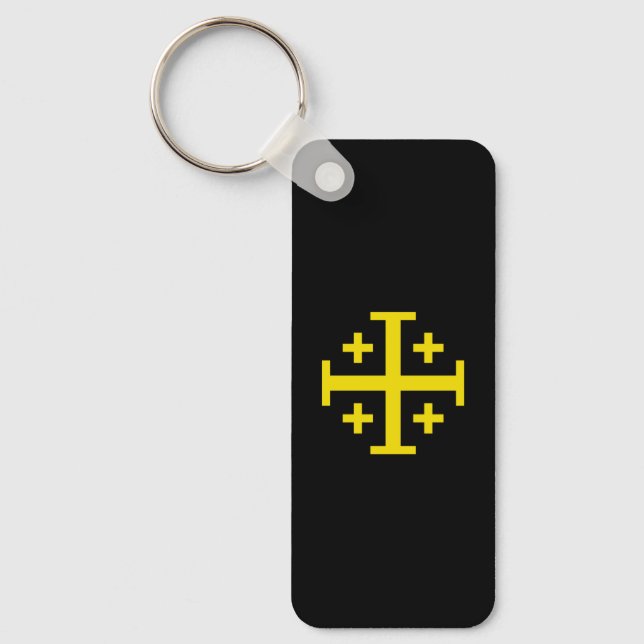 Porte-clés Croix de Jérusalem Croix quincunx du Christ (Recto)