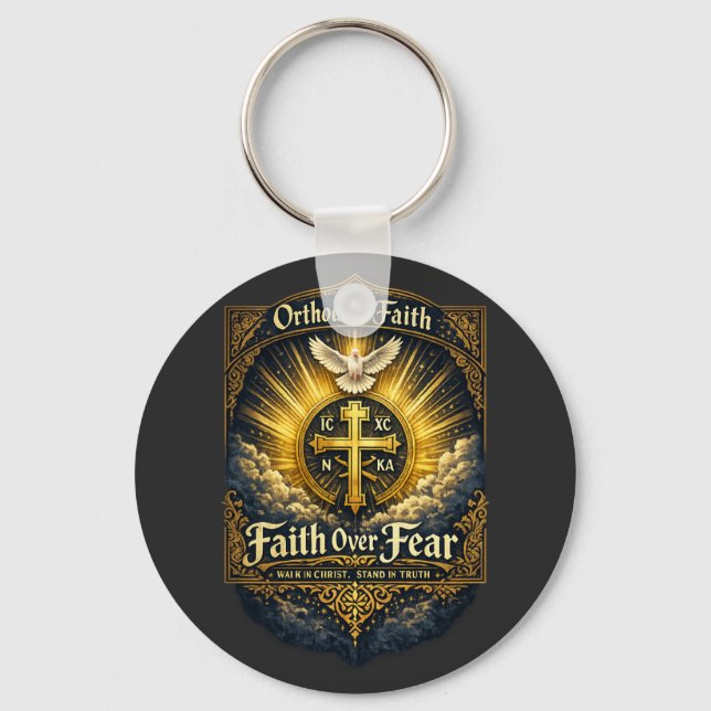 Porte-clés Croix de la foi orthodoxe (Recto)
