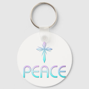 Porte-clés Croix de la paix chrétienne