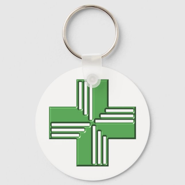 Porte-clés Croix de la pharmacie (Recto)