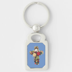 Porte-clés Croix de roses Le symbole de la croix de rose rosi