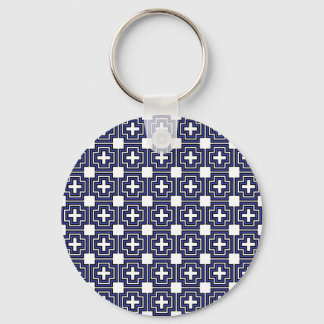 Porte-clés Croix et bleu Carré - Porte - clé