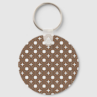 Porte-clés Croix et Carré Orange - Porte - clé