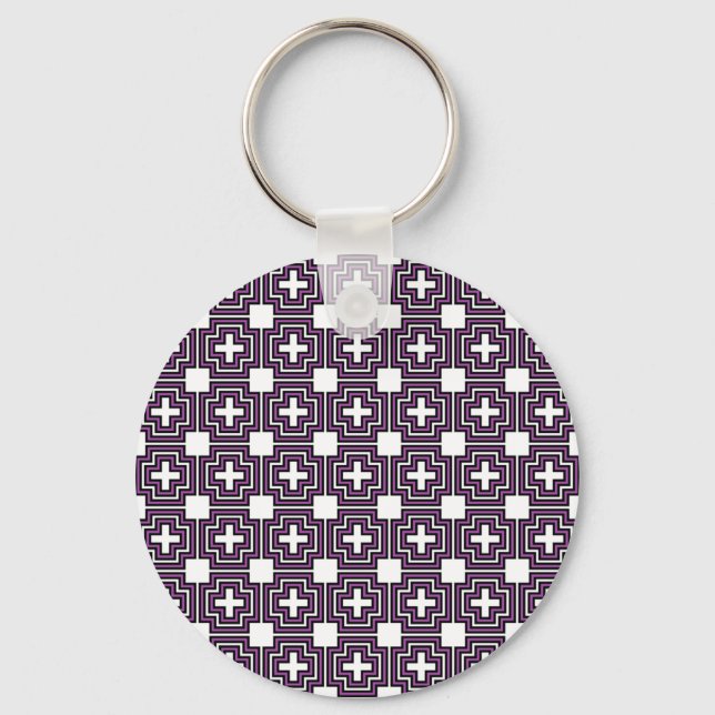 Porte-clés Croix et Carré pourpre - Porte - clé (Recto)