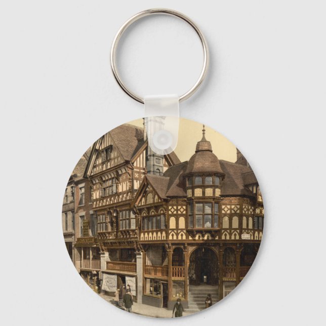 Porte-clés Croix et lignes, Chester, Cheshire, Angleterre (Recto)