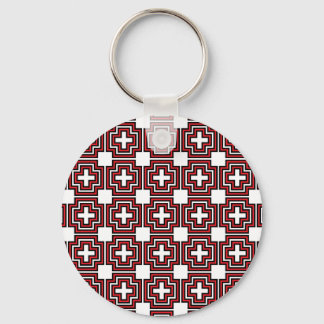 Porte-clés Croix et rouge Carré - Porte - clé