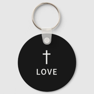 Porte-clés Croix minimale chrétienne Amour Mode religieux sub